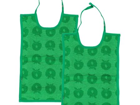 Småfolk Green 2 Pak Stor Bib Med Æbler Fashion