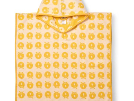 Småfolk Yellow Badeponcho Til Børn Med Æbler For Discount