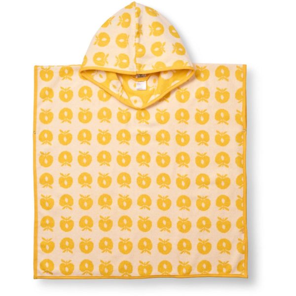 Småfolk Yellow Badeponcho Til Børn Med Æbler For Discount