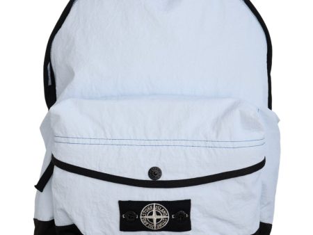 Stone Island Baby Blue Reflective Backpack Online now