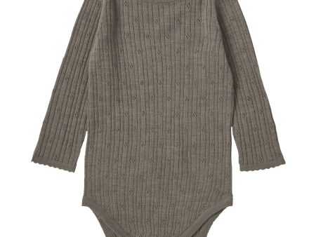 FUB Hazel Melange Baby Pointelle Bodysuit Ls Online