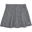 COPENHAGEN COLORS Grey Mel Cashmere Skirt W. Emb Discount