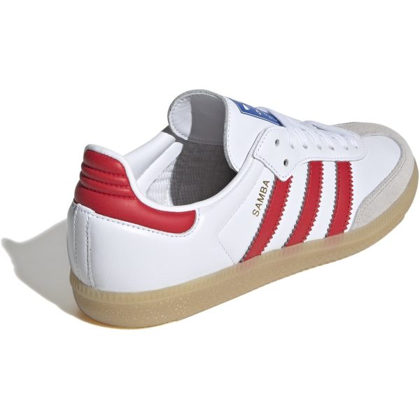 adidas Originals Cloud White Collegiate Red Gum Samba Og J Sneakers Cheap