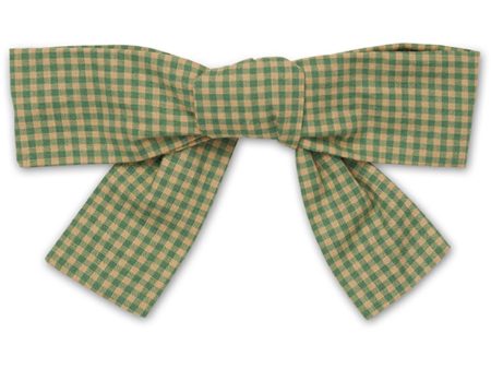 Lalaby Green Check Big Hair Bow Online now