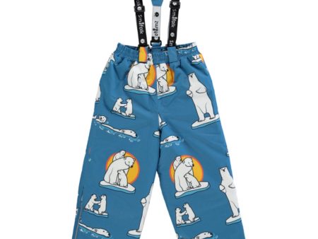 Småfolk Solid Blue Snow Pants Med Isbjørne Online