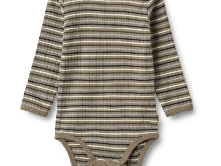 Wheat Multi Stripe Body Berti For Discount