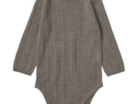 FUB Hazel Melange Baby Rib Bodysuit Ls Online Hot Sale