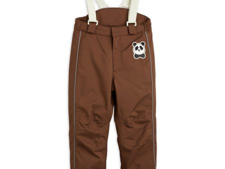 Mini Rodini Brown Panda Soft Ski Pants For Sale