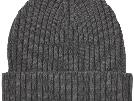 FUB Grey Melange Rib Beanie Online now