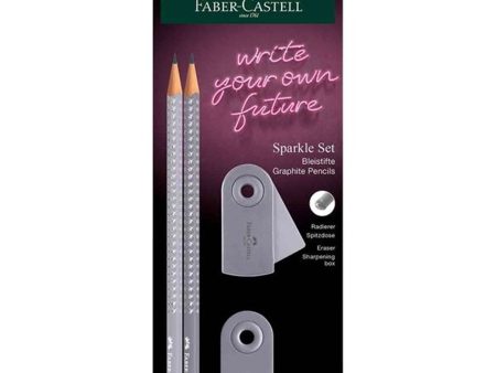 Faber Castell Grip Sparkle Dapple Grey Pencil 2 pcs. For Sale