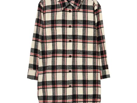 Finger In The Nose Chloe Off White Checkers Shirt Dress Discount