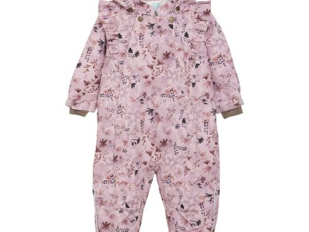 En Fant Burnished Lilac Baby Snowsuit w. Ruffles Hot on Sale