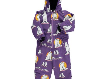 Småfolk Purple Heart Snowsuit Til Børn Med Isbjørne Supply