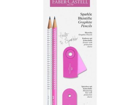 Faber Castell Sparkle Pencils White Pink Online now