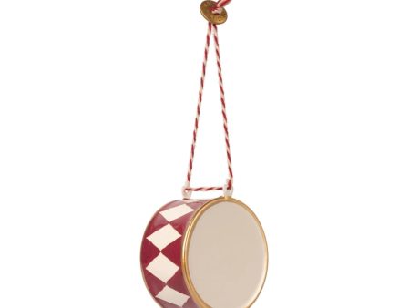 Maileg Metal ornament, Large drum - Red For Sale