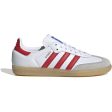 adidas Originals Cloud White Collegiate Red Gum Samba Og J Sneakers Cheap