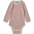 FUB Ecru Red Baby Rib Bodysuit Ls Cheap