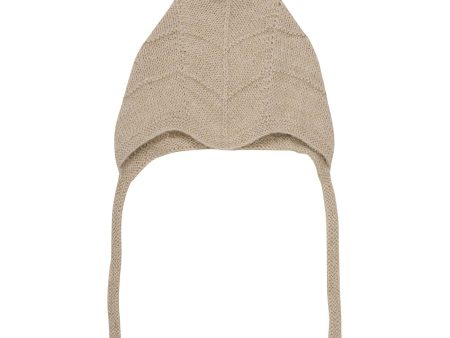 Huttelihut Camel Melange Bonnet Ears Alpaca Wool Knit Cheap