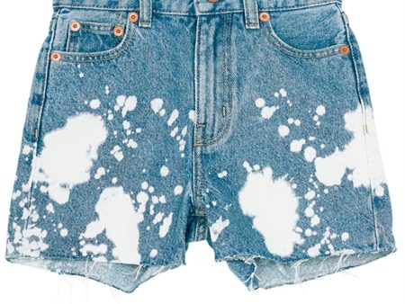 Finger In The Nose Cherryl Bleached Blue White Spots High Waist Shorts Sale