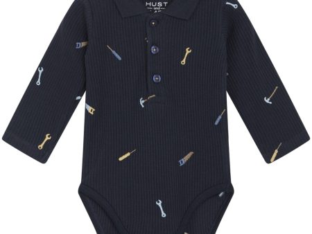 Hust & Claire Navy Baby Bendy Bodysuit Online Sale