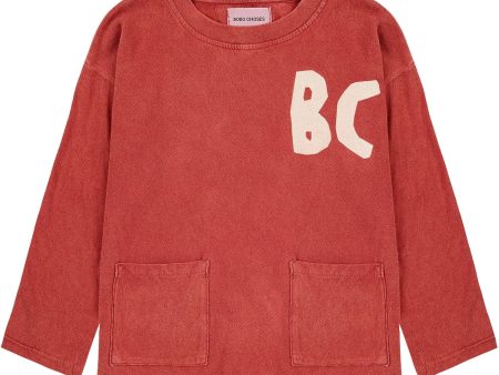 Bobo Choses Burgundy Red Long Sleeve T-shirt For Sale