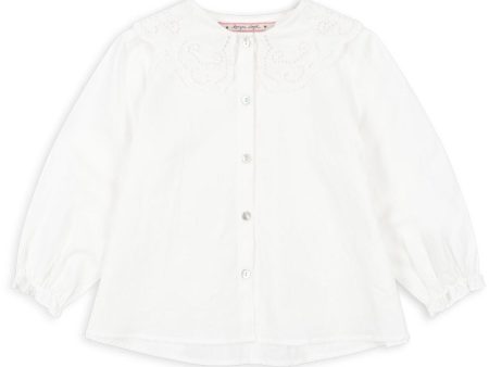 Konges Sløjd Optic White Rilo Collar Shirt Gots Cheap