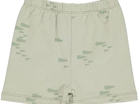 GRO Light Grey Green Jung Shorts For Sale